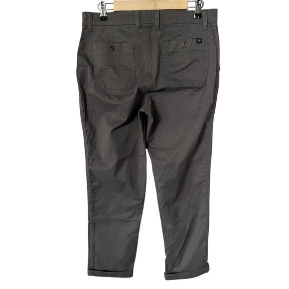 Gap Dark Grey Relaxed Girlfriend Fit Khakis Size 10 - Picture 2 of 4